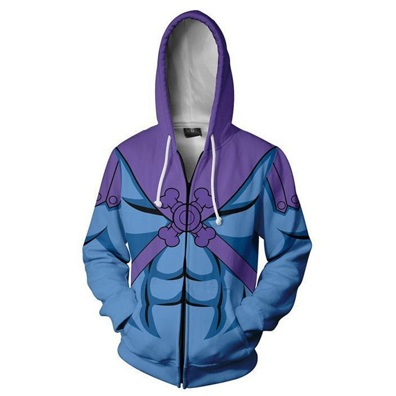 Beakey Zip up Hoodies for Men with Pocket 3D Anime Printed Sweatshirt-12