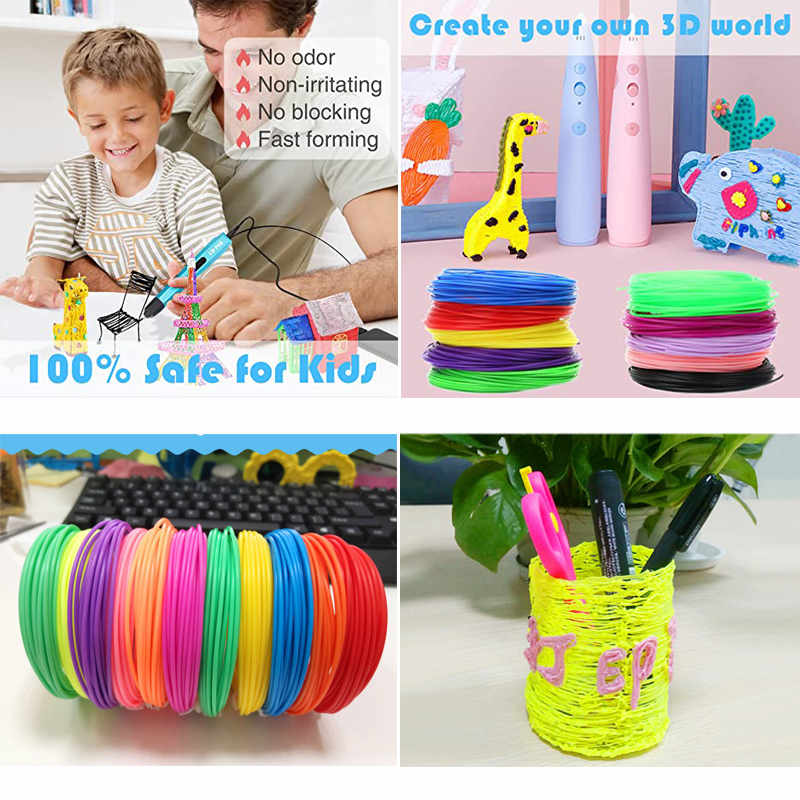 Beakey 50m 3D Printing Pen PCL Filament 1.75mm Each Color 5m Random Color 1