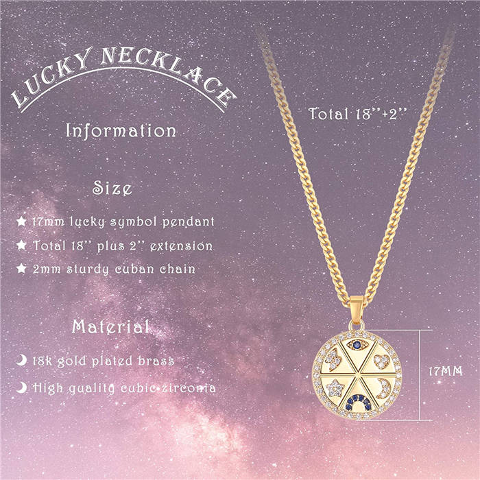 Beakey Simple Cute Long Pendant Necklace Oval Link Choker Double Layer Jewery-Lucky Charm-GL-0092A