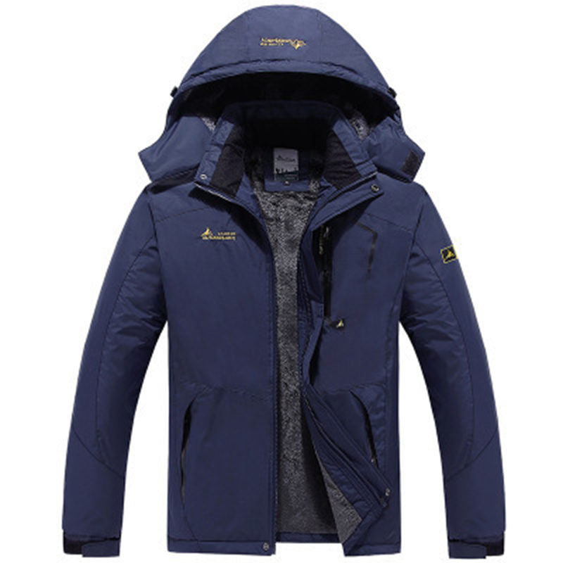 Beakey Mens Winter Coat Fleece Lined Waterproof Snow Ski Jacket with Hood-Blue4
