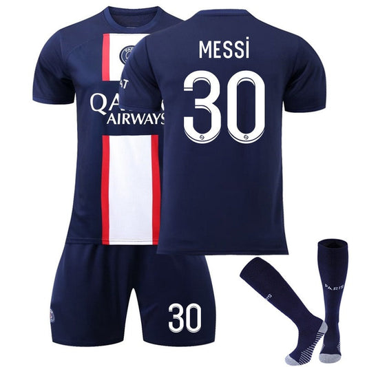 Beakey MESSI #30 Paris Home B-Jersey 2022/23 Soccer B-Jersey Kit Football T-shirt Set For Adult Kids