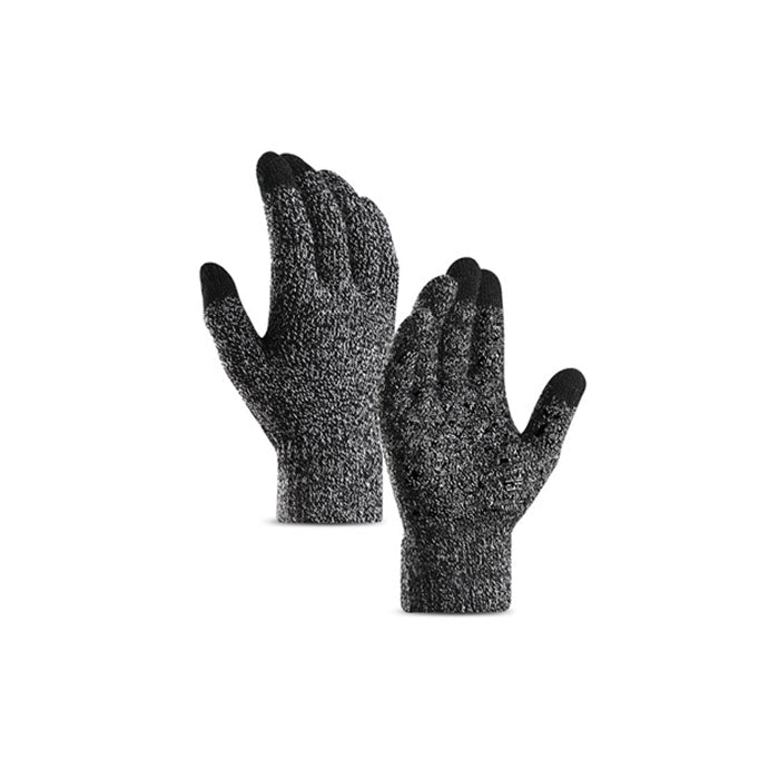 Beakey Winter Woman Gloves Upgraded Touch Screen Anti-Slip Silicone Gel Elastic Cuff Thermal-Black White-DZ32