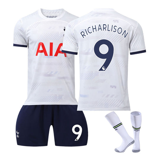 Beakey Spurs Home Jersey RICHARLISON #9 Soccer Jersey Kids Adult 3-Pieces Jersey Kits