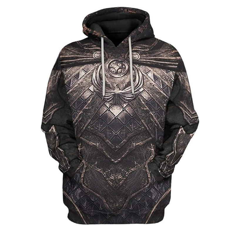 Beakey Medieval Knight Hoodie for Women Men Classic 3D Printed Sweatshirt-E