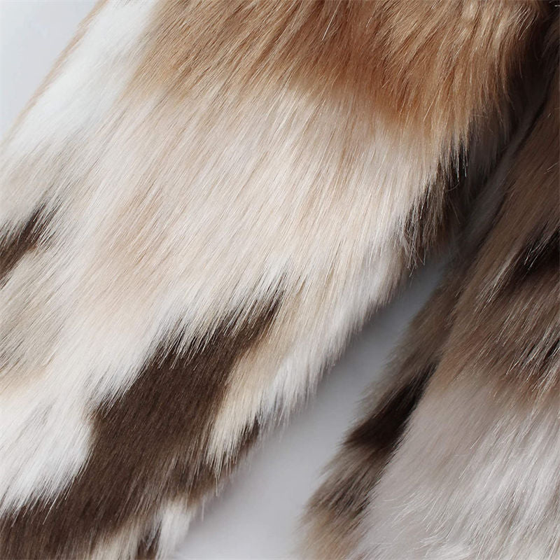 Beakey Ladies Faux Fur Jacket Fashion Winter Cardigan Cocktail Party Wear