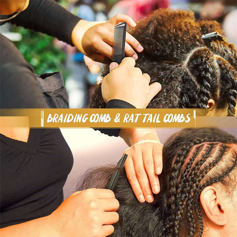 Beakey 2 Pcs Highlight Clip Comb Rat Tail Teasing Comb for Hair Coloring