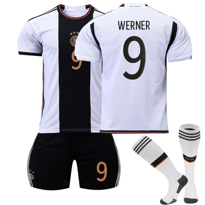 Beakey WERNER #9 Germany Home Jersey 2022/23 Soccer Jersey Kit Football T-shirt Set For Adult Kids