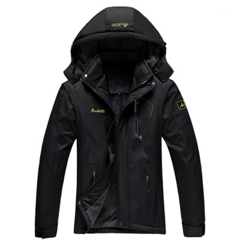 Beakey Womens Winter Coat Fleece Lined Waterproof Snow Ski Jacket Hooded-Black