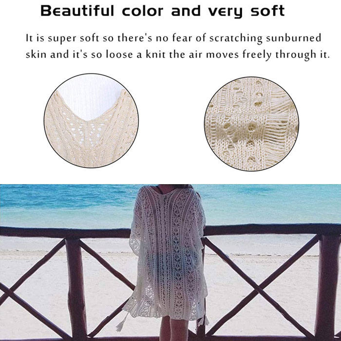 Women's Swimsuit Beach Cover up Shirt Bikini Beachwear Bathing Suit Beach Dress S-XL