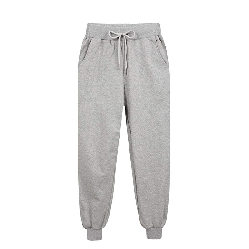 Beakey Womens Warm Sweatpants Sherpa Lined Winter Athletic Jogger Pants-Light Grey