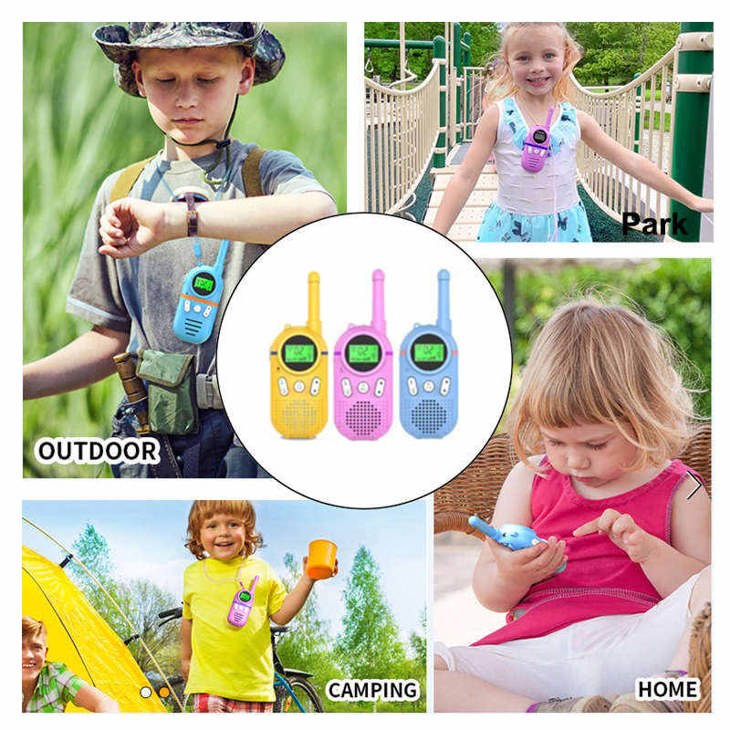 Beakey 4 Pcs Kids Walkie Talkies Rechargeable 3 Miles Range 22 Channels for Camping