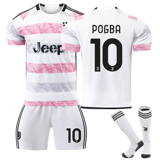 Beakey Juventus Away Jersey POGBA #10 Soccer Jersey Kids Adult 3-Pieces Jersey Kits