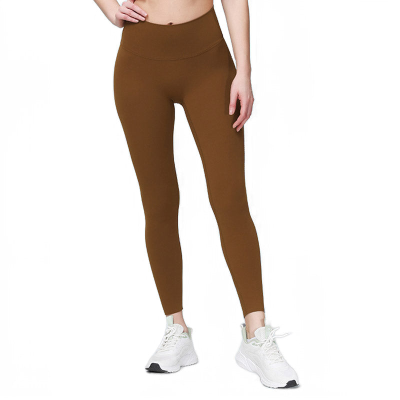 Beakey Womens Yoga Pants Breathable Naked Feeling Fitness Leggings-Brown