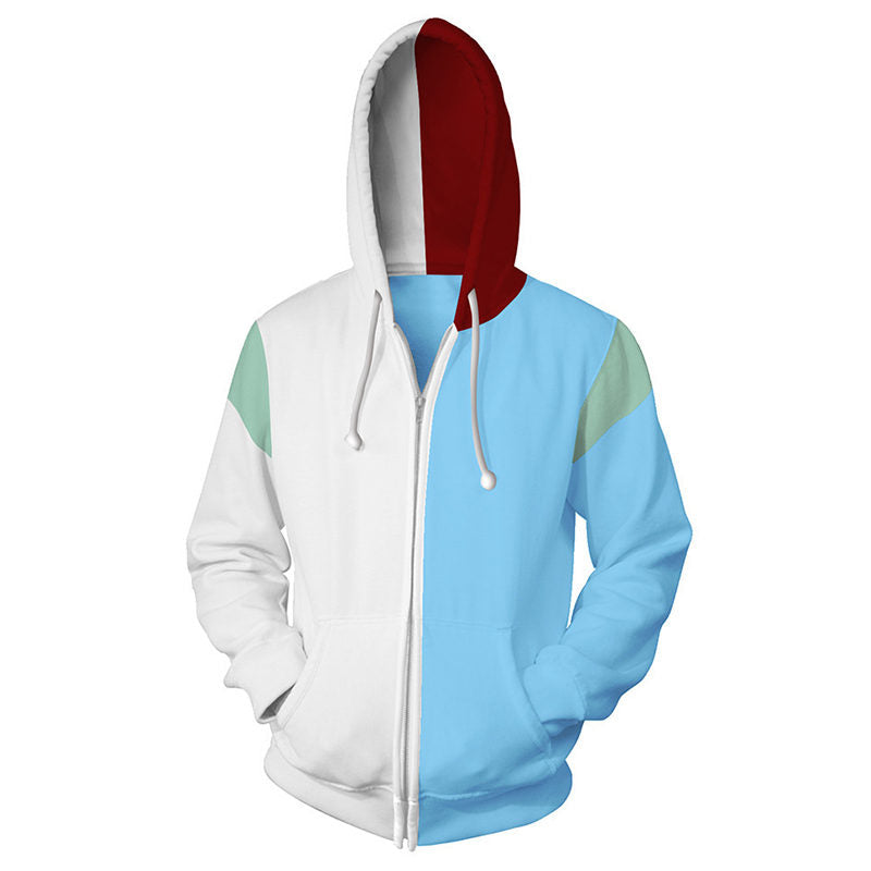Beakey Zip up Hoodies for Men with Pocket 3D Anime Printed Sweatshirt-10
