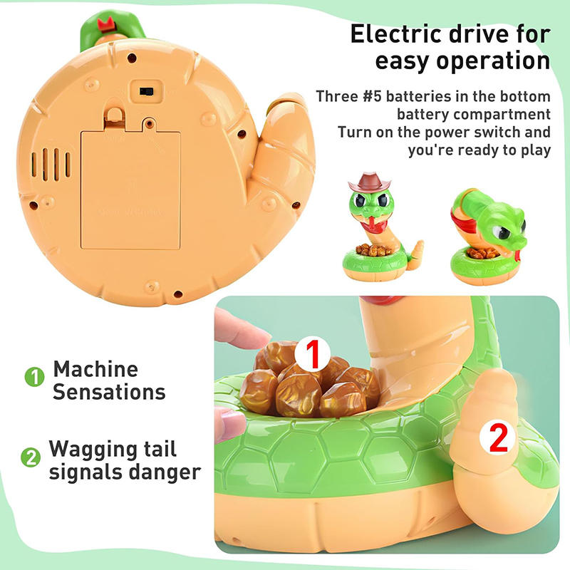 Beakey Electric Rattlesnake Toys for Party Induction Trigger Prank Games