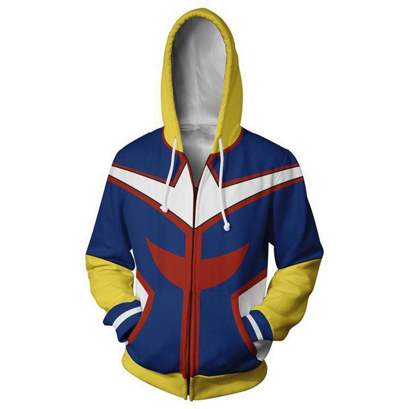 Beakey Zip up Hoodies for Men with Pocket 3D Anime Printed Sweatshirt-6