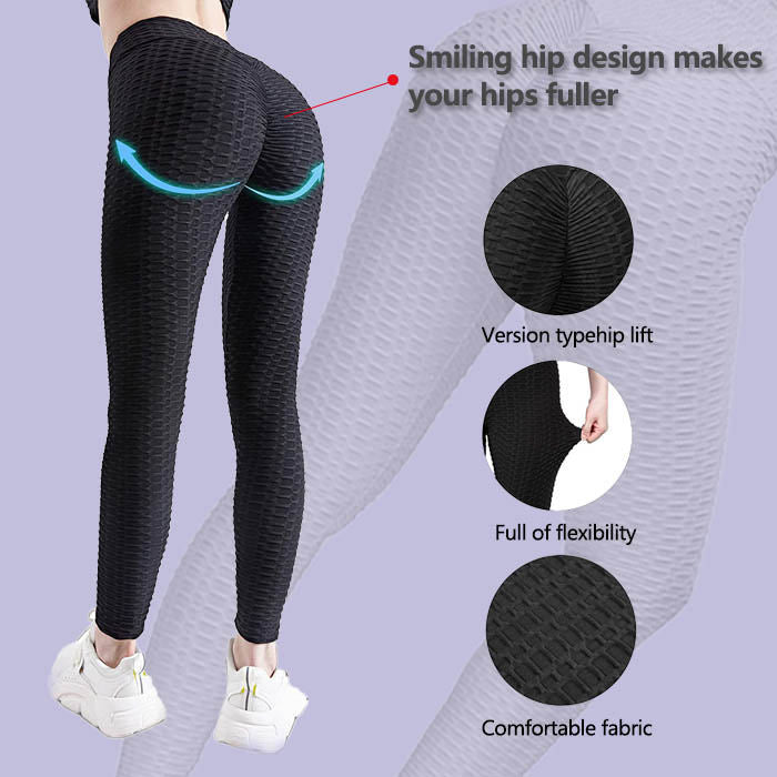 Beakey Women's High Waist Yoga Pants Leggings - Blue Green