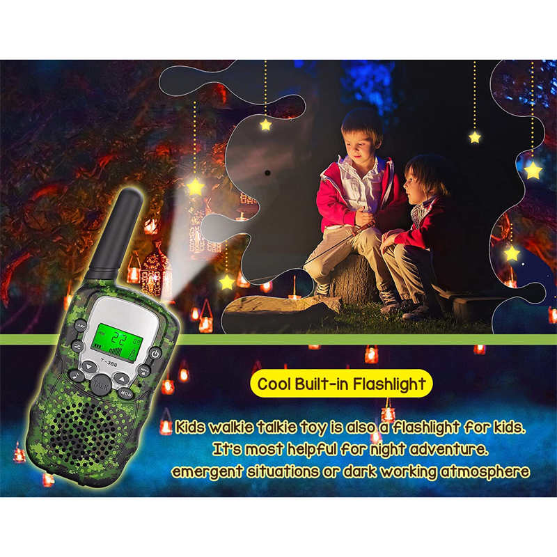 Beakey 5 Pcs Kids Walkie Talkies with Flashlight Radio Distance 3000m