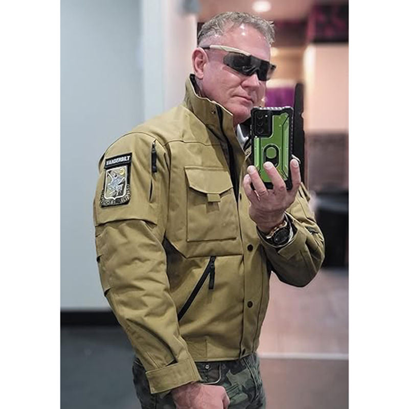 Beakey Military Tactical Jacket for Men Water Resistant Warm Coat Lightweight
