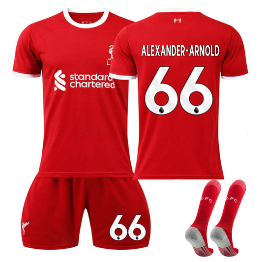 Beakey Liverpool Home Jersey ALEXANDER-ARNOLD #66 Soccer Jersey Kids Adult 3-Pieces Jersey Kits