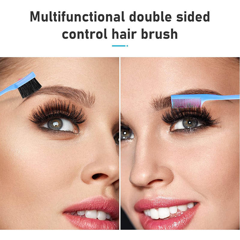 Beakey 12 Pcs Hair Brush with Rat Tail Combs Duckbill Clips for Women Girls-Blue