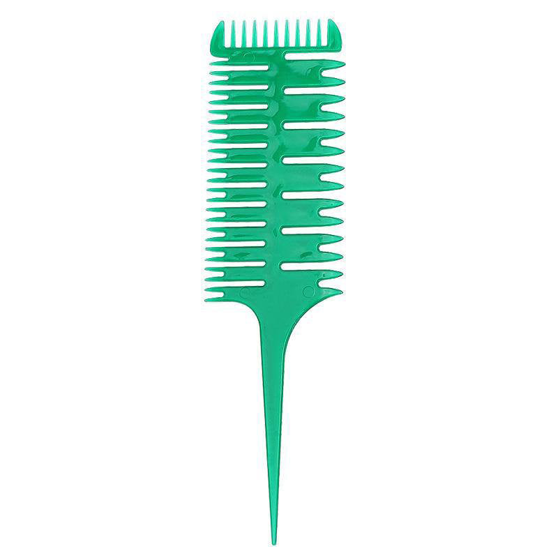 Beakey 3 in 1 Pointed Tail Comb Braiding Hair Dyeing Tool for Salon-Green