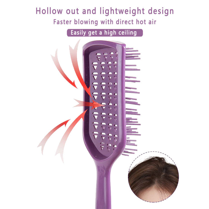 Beakey 2PACK Detangling Scalp Brush Untwisted Haibrush Anti-static Massage Paddlebrush for Men and Women-Green Purple