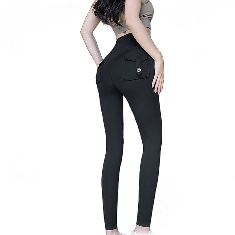 Beakey Womens Legging Peach Lifting Seamless Booty High Waisted Yoga Pants-Black