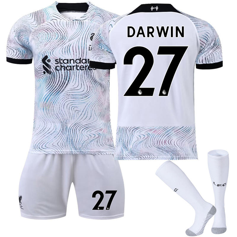 Beakey DARWIN #27 Liverpool Home Jersey 2022/23 Soccer Jersey Kit Football T-shirt Set For Adult Kids