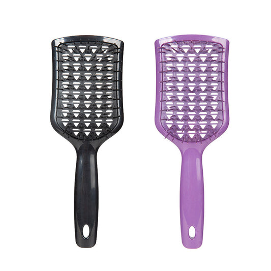 Beakey 2PACK Detangling Scalp Brush Untwisted Haibrush Anti-static Massage Paddlebrush for Men and Women-Black Purple