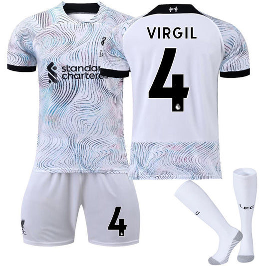 Beakey VIRGIL #4 Liverpool Home Jersey 2022/23 Soccer Jersey Kit Football T-shirt Set For Adult Kids