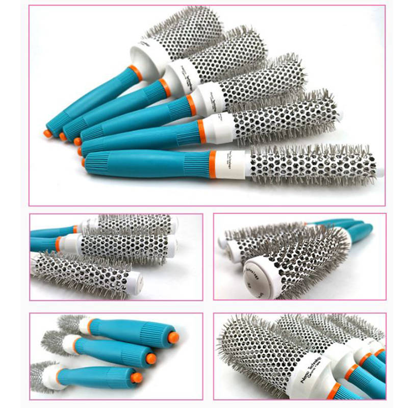 Beakey Round Brush for Blow Drying Ceramic and Ionic Nano Thermal Barrel Tech Brush for Sleek Styling