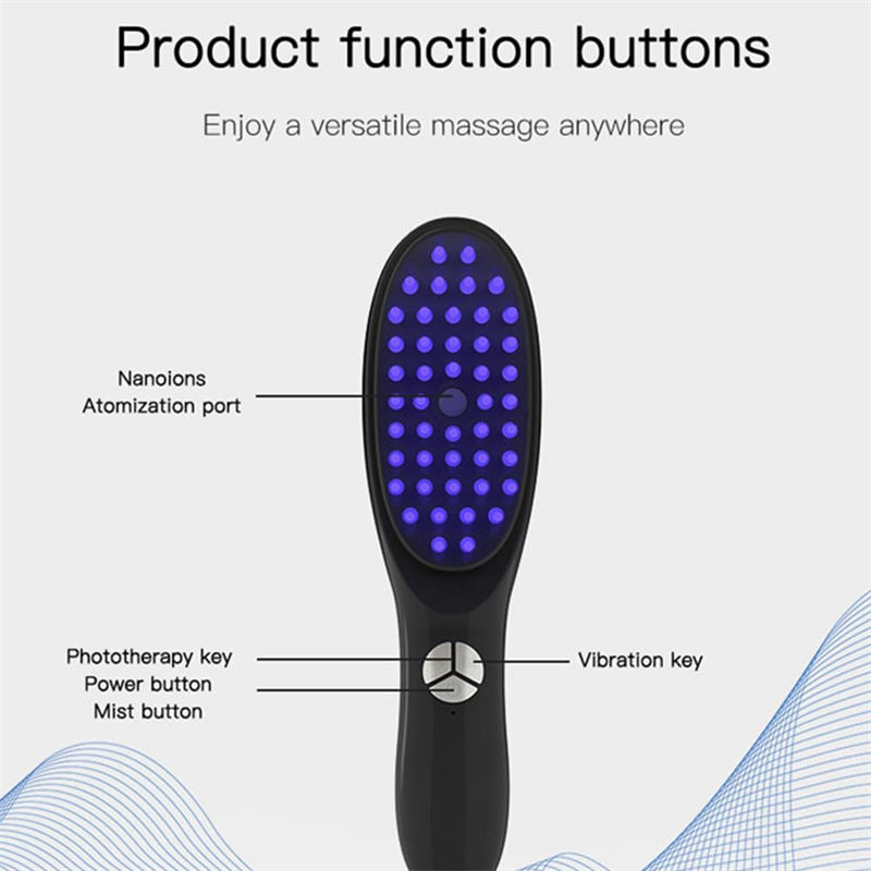 Beakey Red Light Hair Brush Ultrasonic Vibration Atomization for Hair Growth