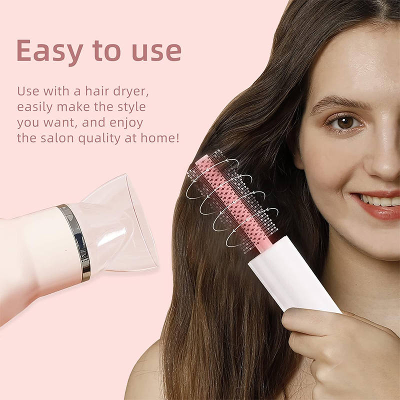 Beakey Curling Comb Portable Travel Round Brush for Bangs Curly Thin Short Hair-White