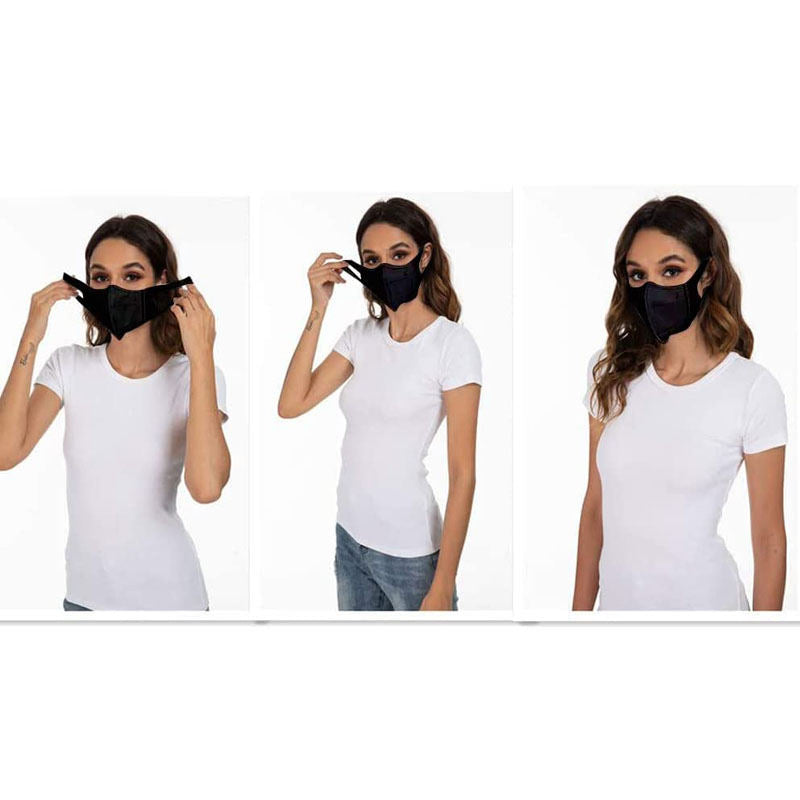 Beakey 3D Disposable Breathable Face Mask 50 Pcs for Adults-Black