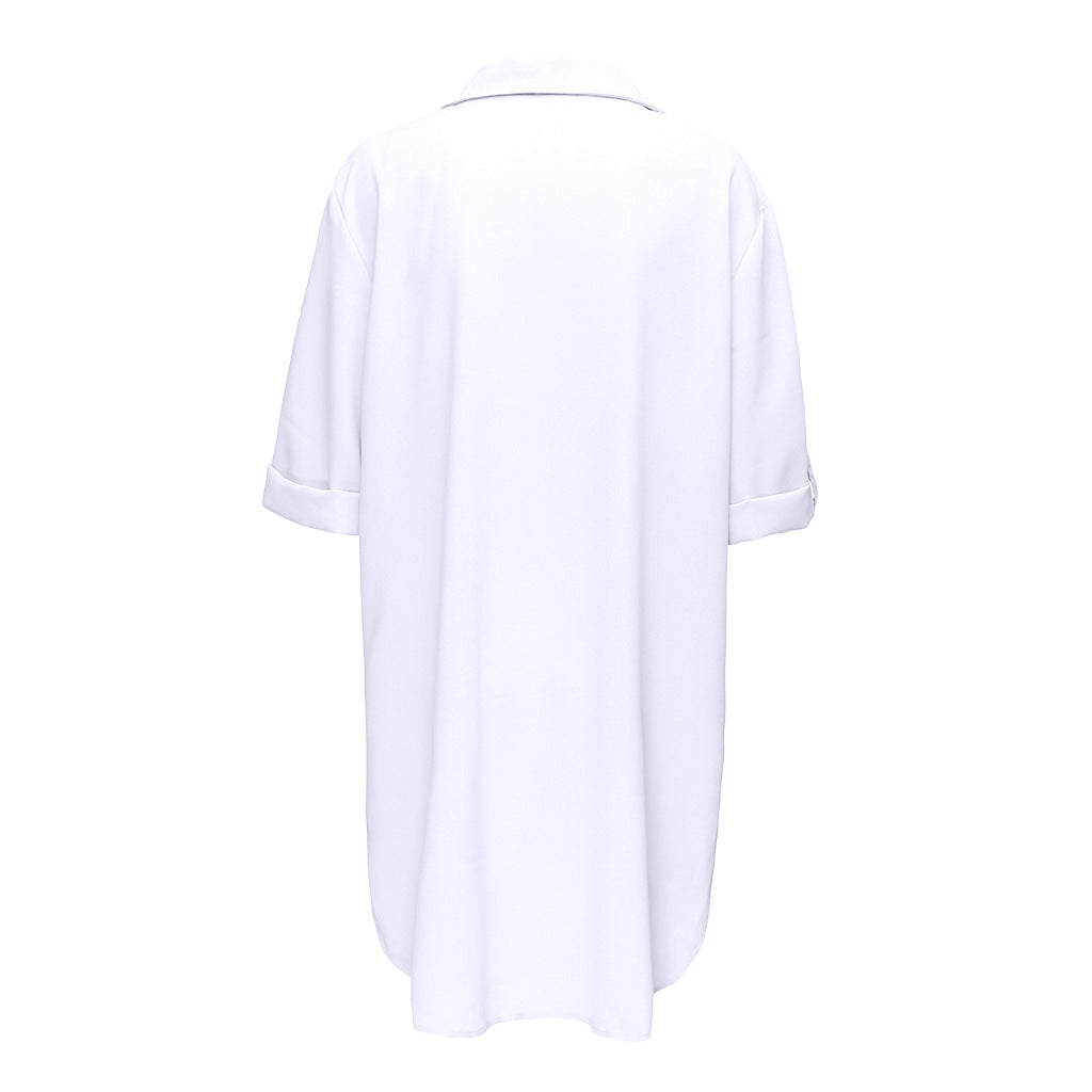 Beakey Women's Swimsuit Beach Cover Up Shirt Bikini Beachwear Bathing Suit Beach Dress - White