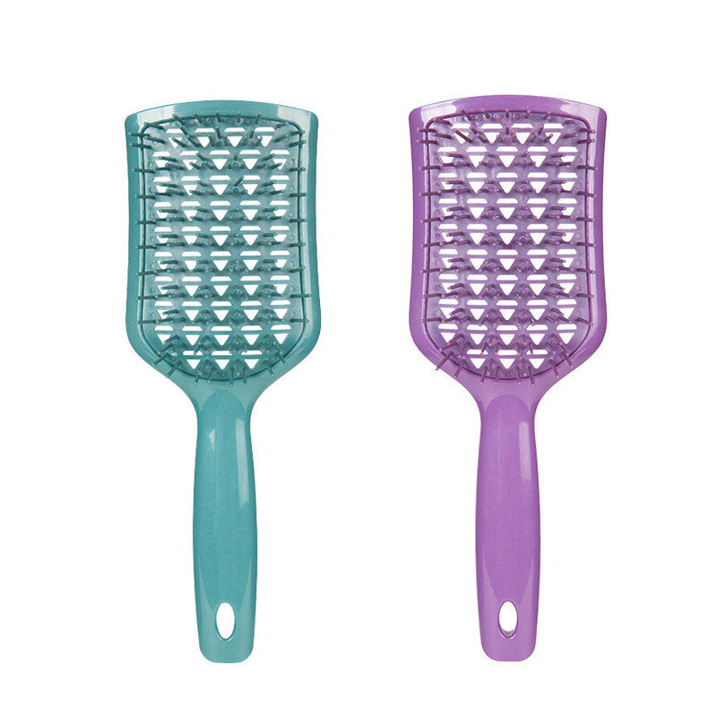 Beakey 2PACK Detangling Scalp Brush Untwisted Haibrush Anti-static Massage Paddlebrush for Men and Women-Green Purple