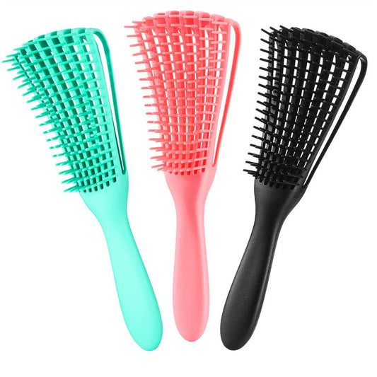 Beakey 3Pcs Detangling Brush for Afro American/African Textured 3a to 4c Kinky Scalp Massaging Knot Remover Comb-SetA