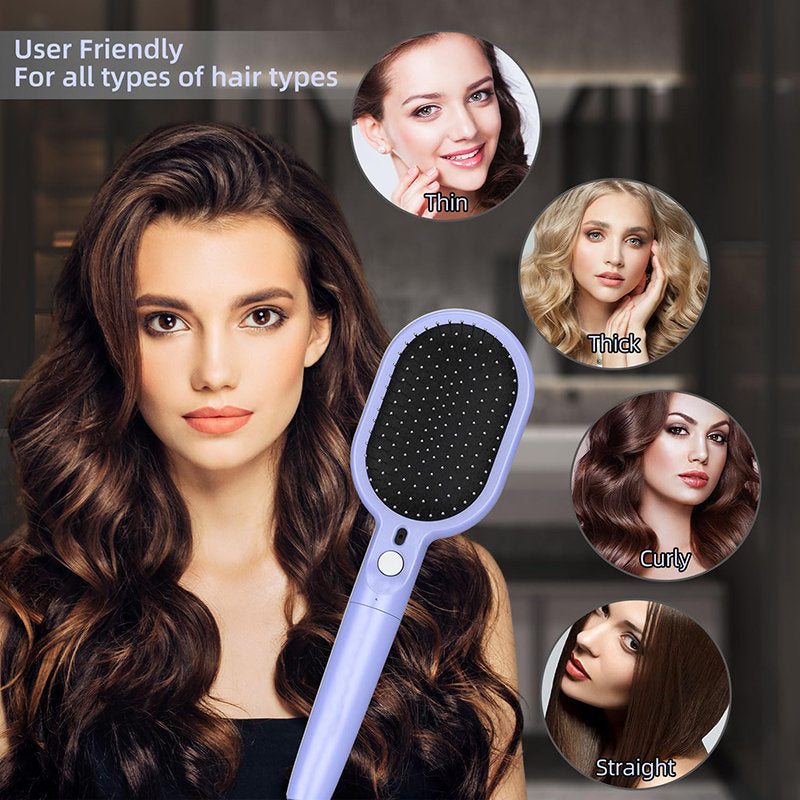 Beakey Vibratio Hair Brush with Negative Ionic for Detangling Frizzy-Blue