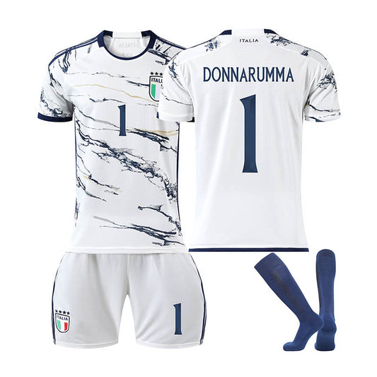 Beakey Italy Away Jersey DONNARUMMA #1 Soccer Jersey Kids Adult 3-Pieces Jersey Kits