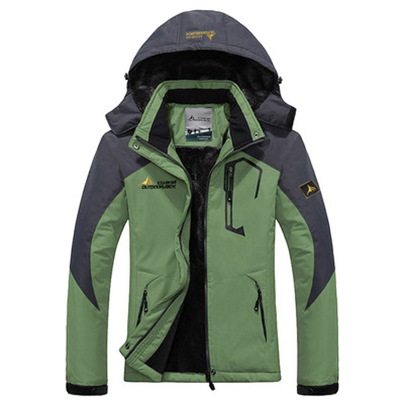 Beakey Womens Winter Coat Fleece Lined Waterproof Snow Ski Jacket Hooded-Grass Green