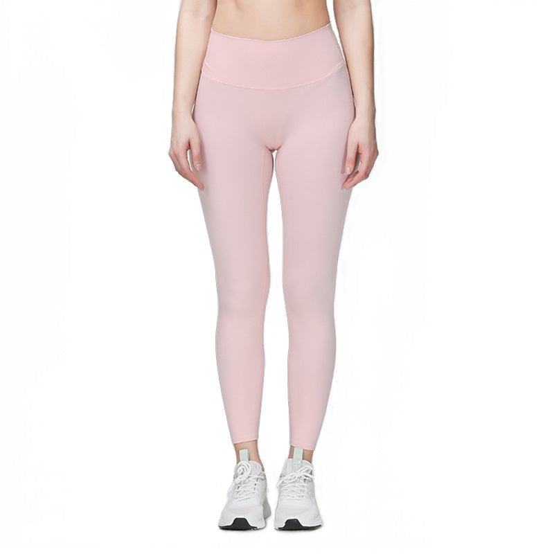 Beakey Womens Yoga Pants Breathable Naked Feeling Fitness Leggings-Pink