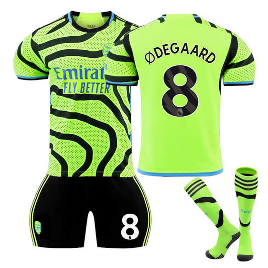 Beakey Arsenal F.C. Home Jersey ODEGAARD #8 Soccer Jersey Kids Adult 3Pcs Jersey Kits