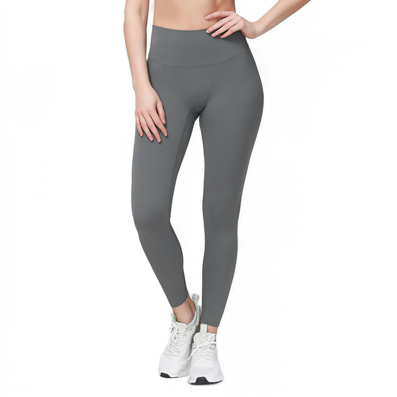 Beakey Womens Yoga Pants Breathable Naked Feeling Fitness Leggings-Grey