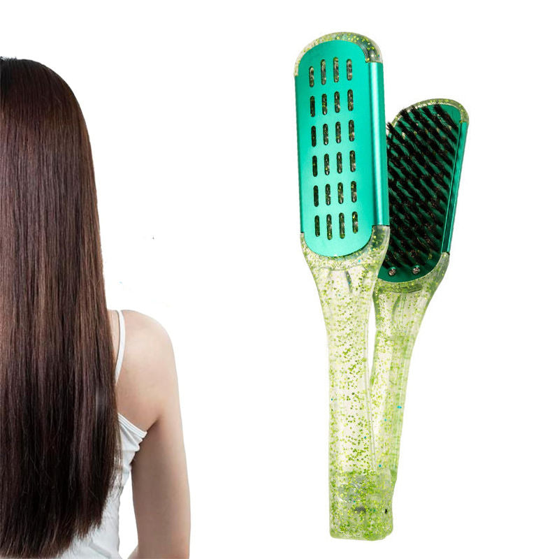Beakey Double Sided Hair Brush for Smooth and Straight Hair Styling Tool-Green