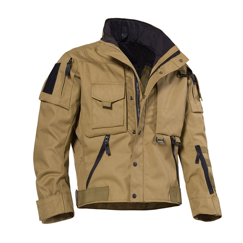 Beakey Military Tactical Jacket for Men Water Resistant Warm Coat Lightweight