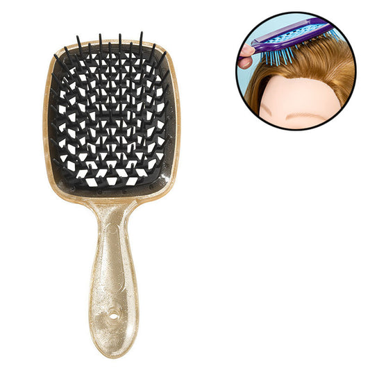 Beakey Massage Hair Brush Wet & Dry Vented Detangling for All Hair Types-BlackGold
