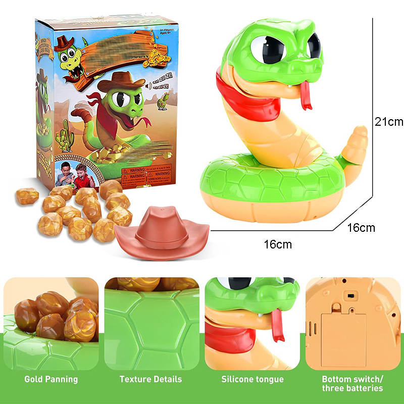 Beakey Electric Rattlesnake Toys for Party Induction Trigger Prank Games