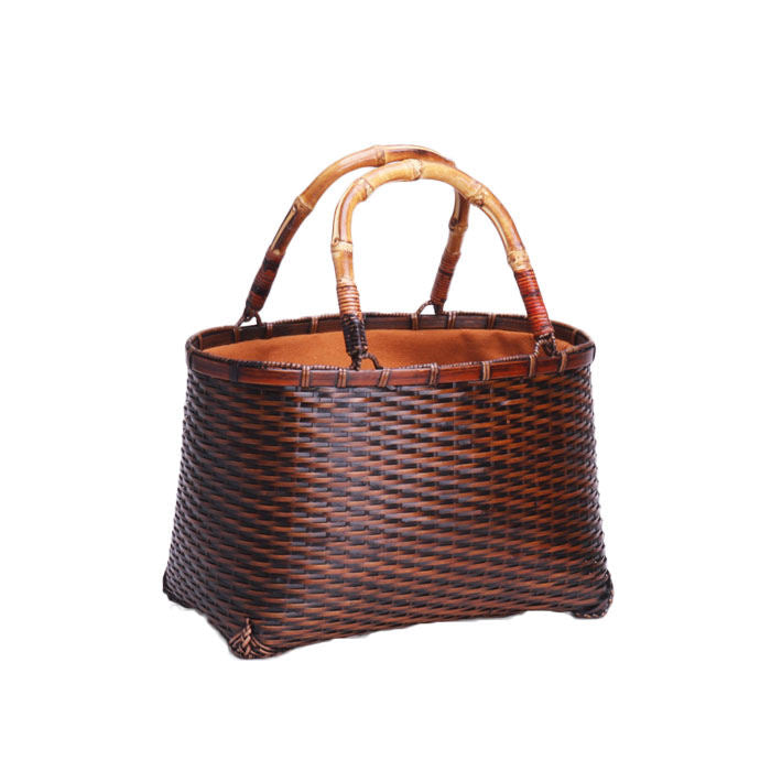 Beakey Retro Weave Womens Bamboo Handbag Handmade Large Tote Bag Wicker Basket Bag