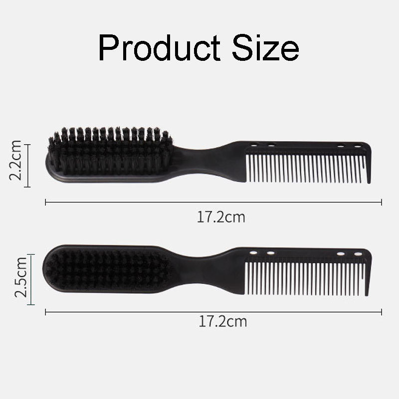 Beakey 2 in 1 Hair Brush Comb Dual Heads Hairdressing Tools for Men-Black